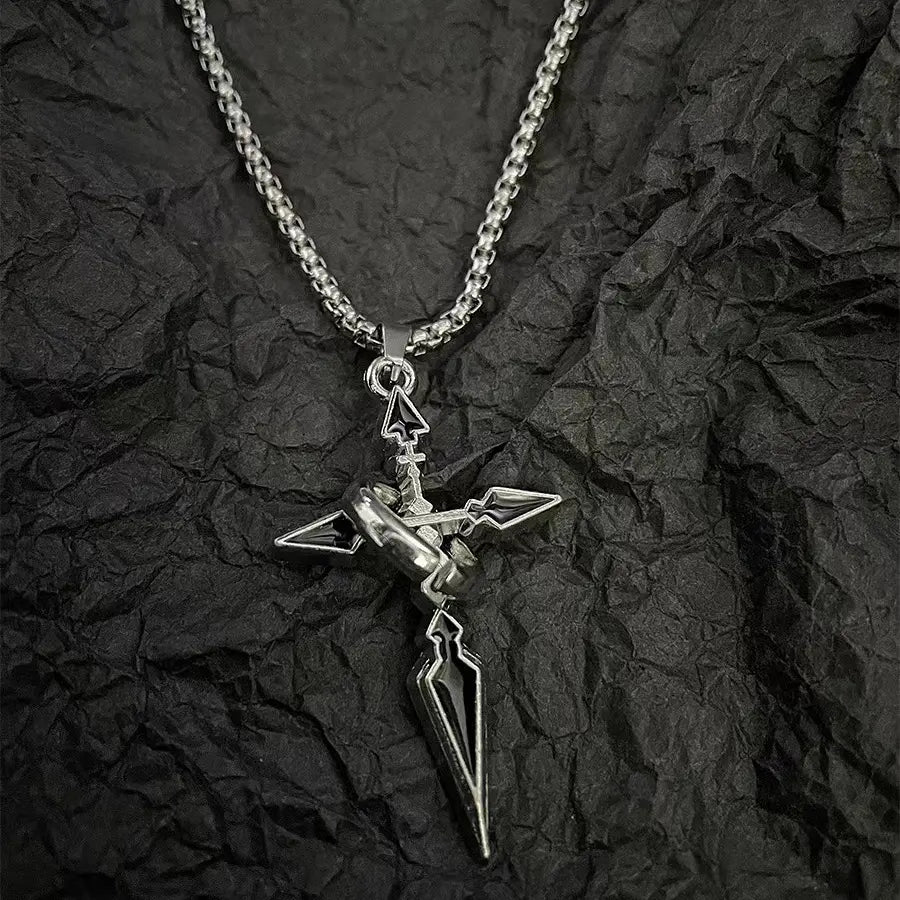 YB-Titanium steel necklace, crafted with an electroplating process, fade-resistant and hypoallergenic.