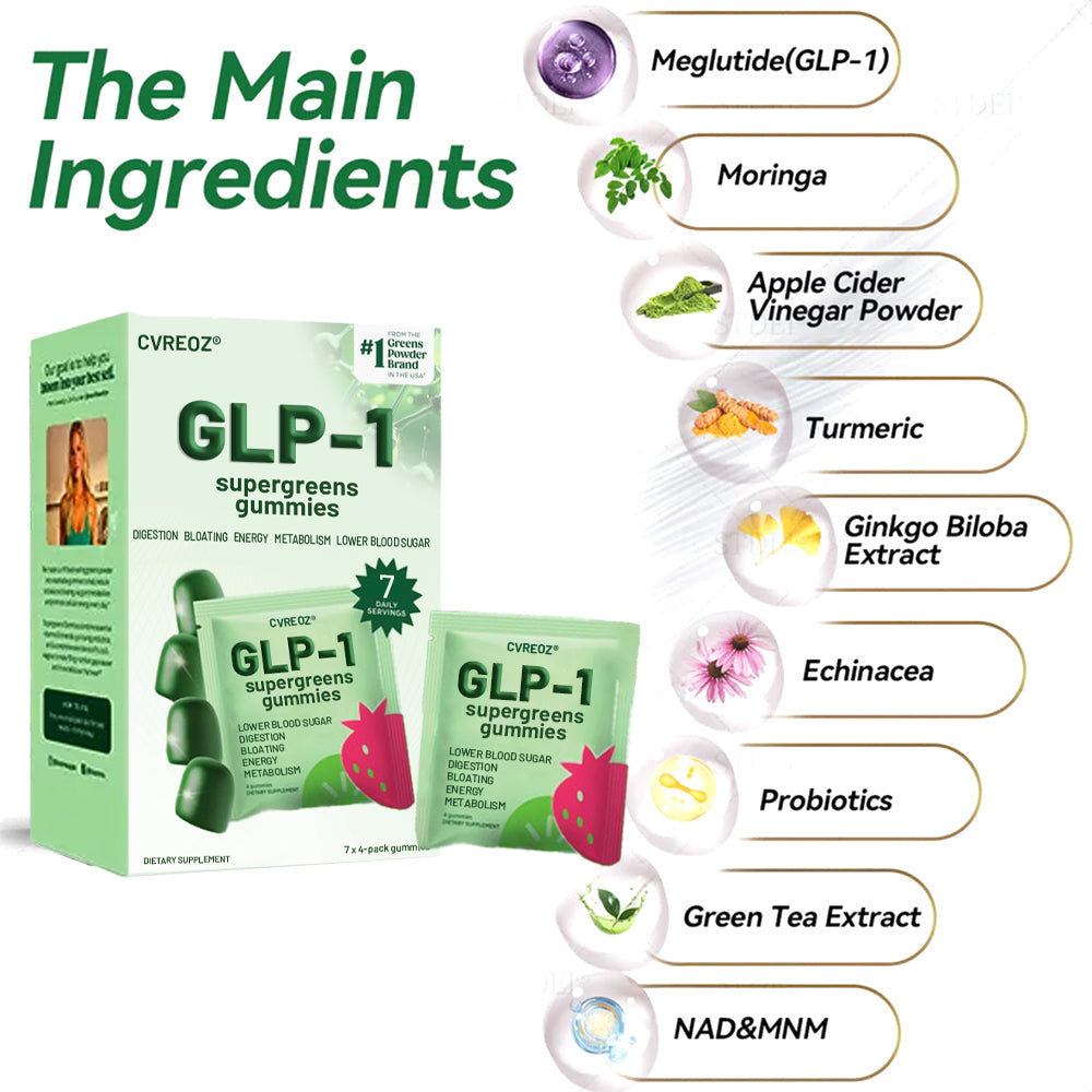 𝑶𝒇𝒇𝒊𝒄𝒊𝒂𝒍 𝑺𝒕𝒐𝒓𝒆 | 𝑪𝒗𝒓𝒆𝒐𝒛® 𝐆𝐋𝐏-𝟏 Supergreens Gummies - Daily Greens, Easy Gut Health & Energy Support, 30+ Ingredients, Dairy-Free, Gluten-Free, Keto-Friendly, Non-GMO, Sugar-Free, Plant-Based🔴