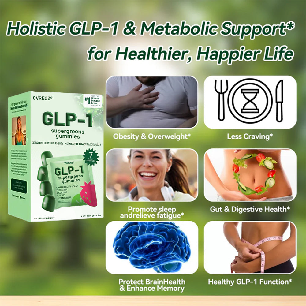 𝑶𝒇𝒇𝒊𝒄𝒊𝒂𝒍 𝑺𝒕𝒐𝒓𝒆 | 𝑪𝒗𝒓𝒆𝒐𝒛® 𝐆𝐋𝐏-𝟏 Supergreens Gummies - Daily Greens, Easy Gut Health & Energy Support, 30+ Ingredients, Dairy-Free, Gluten-Free, Keto-Friendly, Non-GMO, Sugar-Free, Plant-Based, 12 Count