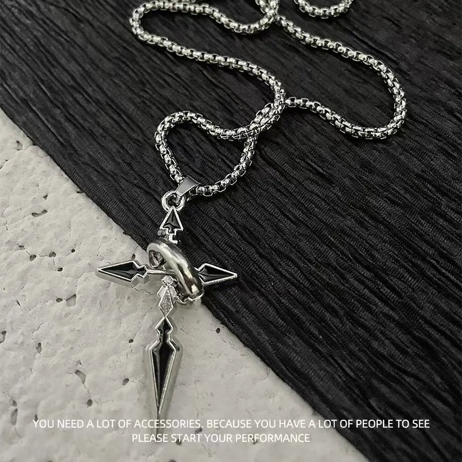 YB-Titanium steel necklace, crafted with an electroplating process, fade-resistant and hypoallergenic.