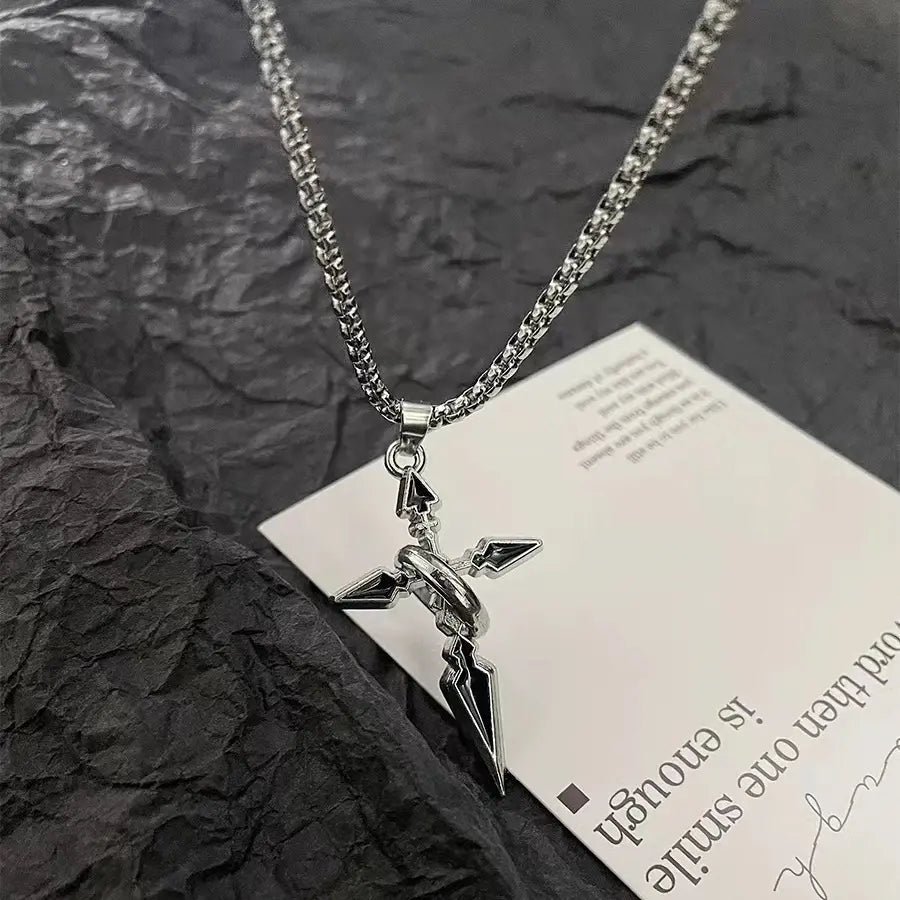 YB-Titanium steel necklace, crafted with an electroplating process, fade-resistant and hypoallergenic.