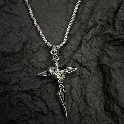 YB-Titanium steel necklace, crafted with an electroplating process, fade-resistant and hypoallergenic.